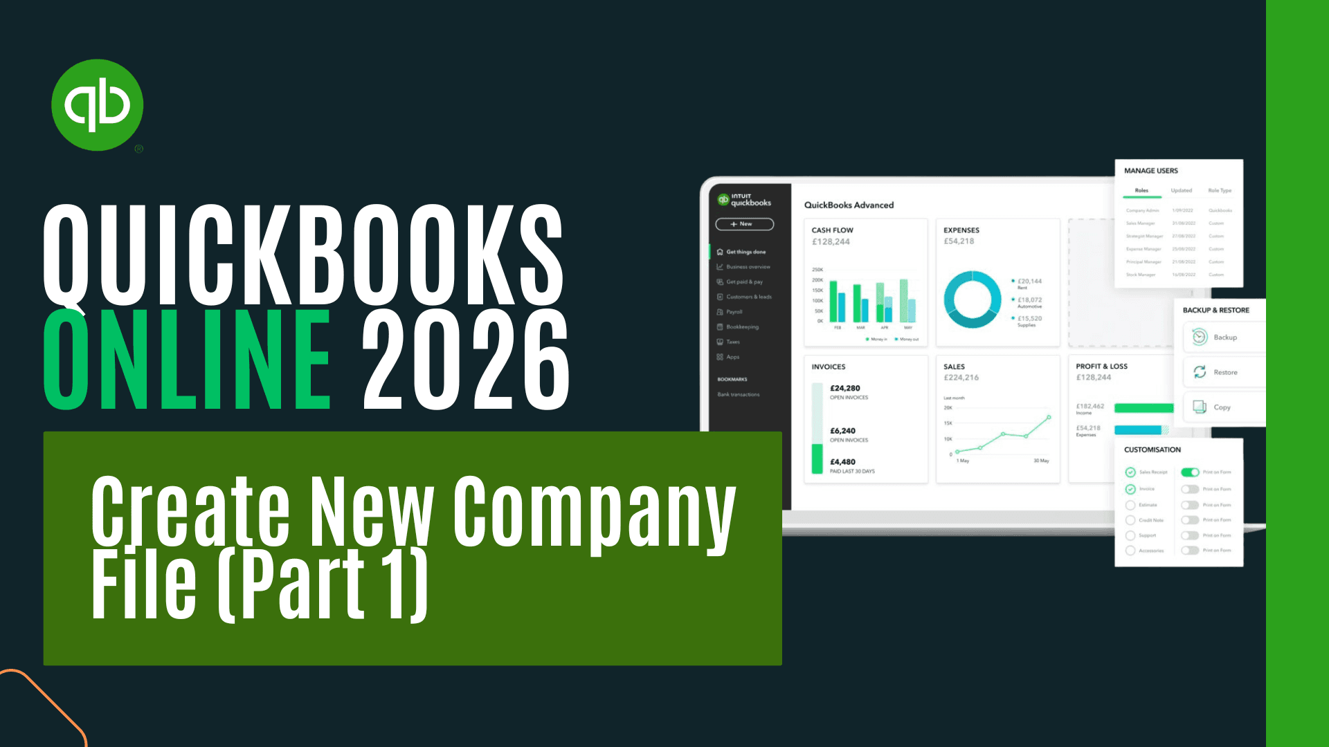 QuickBooks Online 2026 #2: Create New Company File (Part 1)