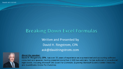 Breaking Down Excel Formulas